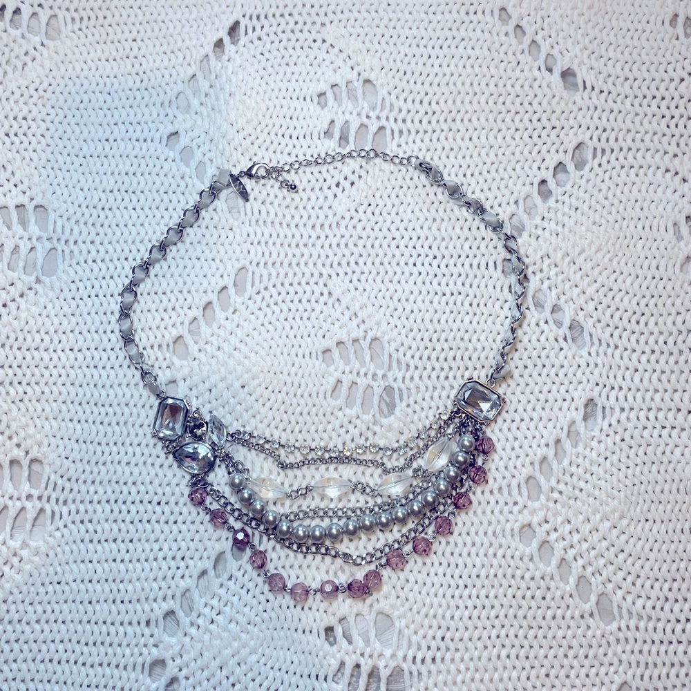 Layered necklace with multiple stones, from NY & Co